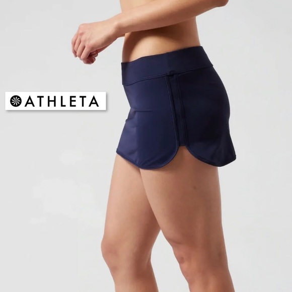 Athleta Tidal Swim Skirt in Ress Blue Size S P 405807 Beach Skort Tennis Golf - Picture 2 of 16